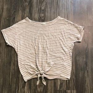 striped tie-crop top